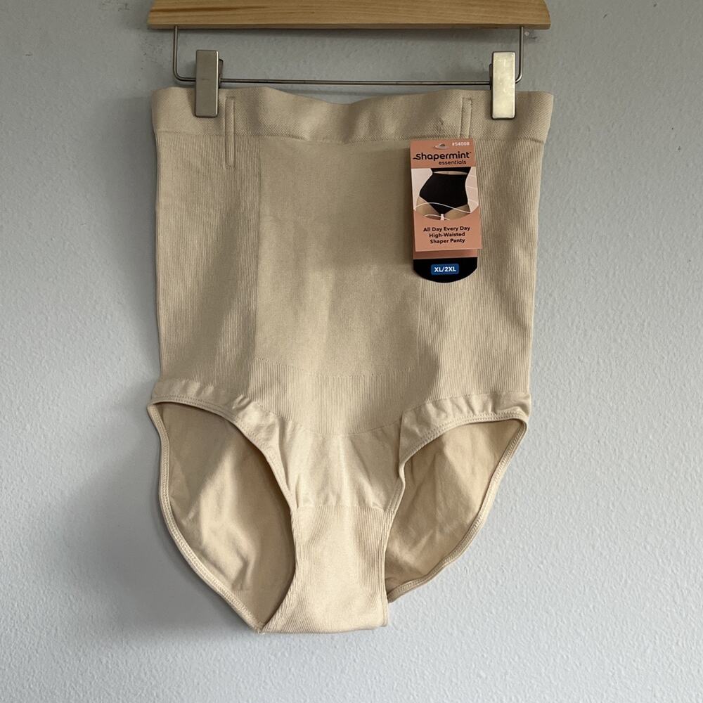 Shapermint Women High-Waisted Shaper Panty Beige Everyday Essential XL/2XL NWT